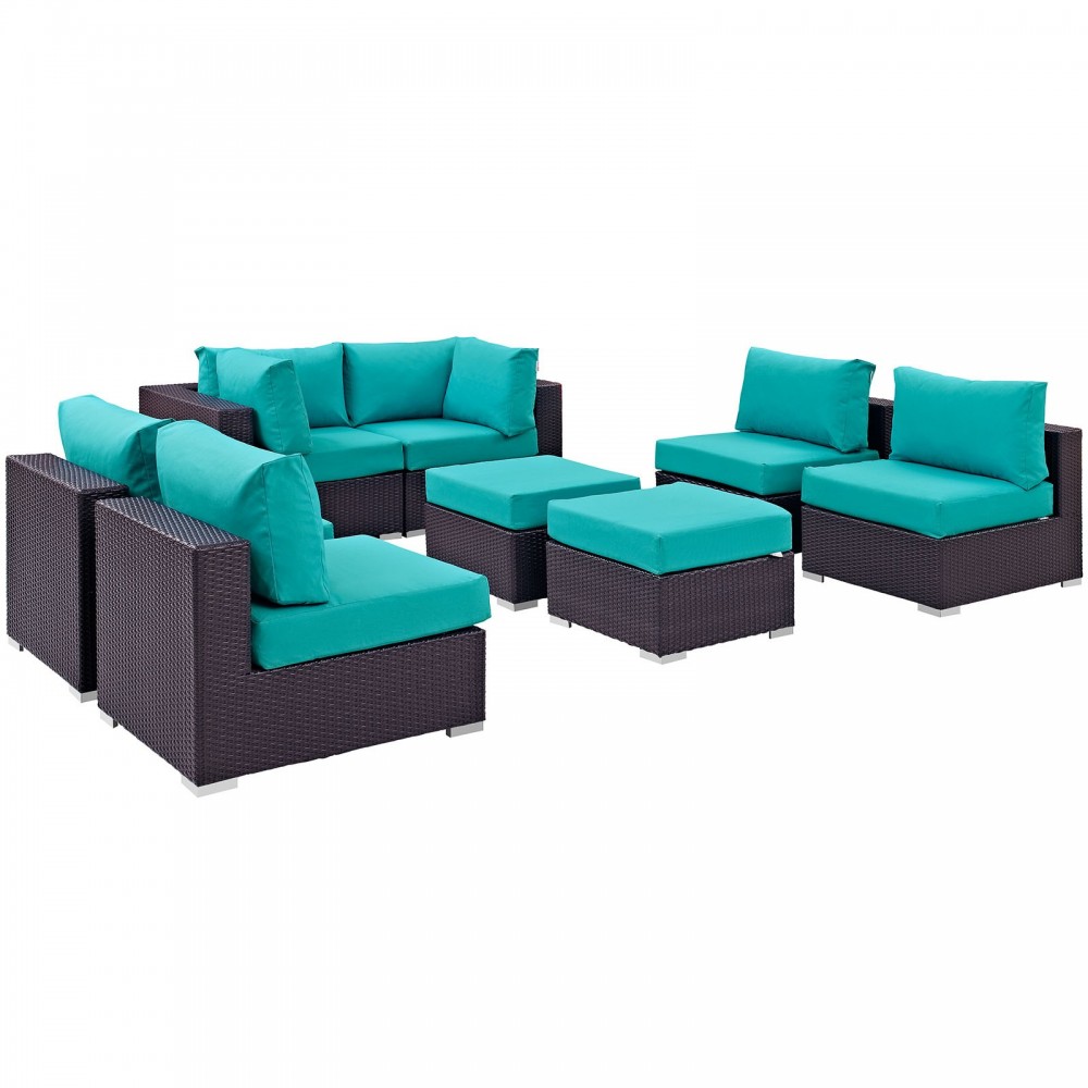 Convene 8 Piece Outdoor Patio Sectional Set