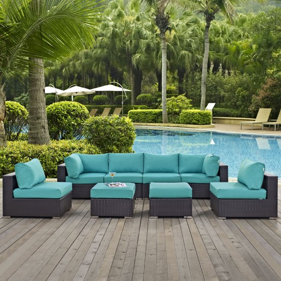 Convene 8 Piece Outdoor Patio Sectional Set