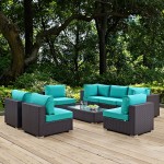 Convene 8 Piece Outdoor Patio Sectional Set