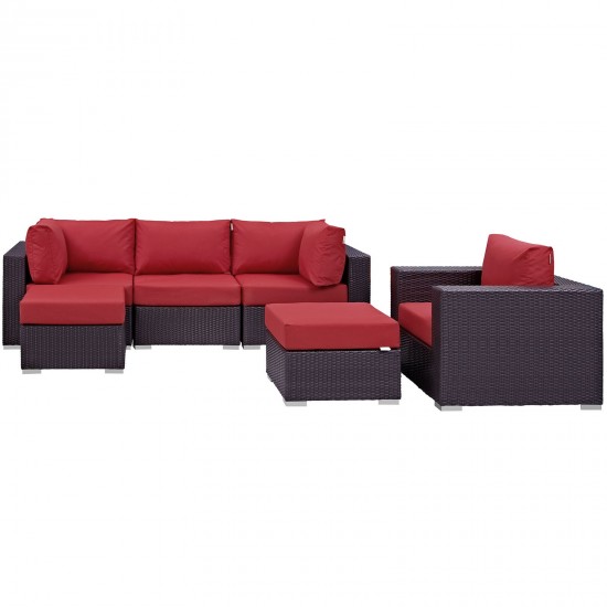 Convene 6 Piece Outdoor Patio Sectional Set