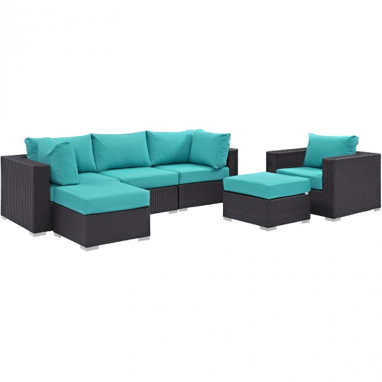 Convene 6 Piece Outdoor Patio Sectional Set