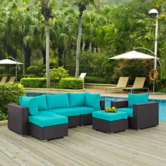 Convene 6 Piece Outdoor Patio Sectional Set