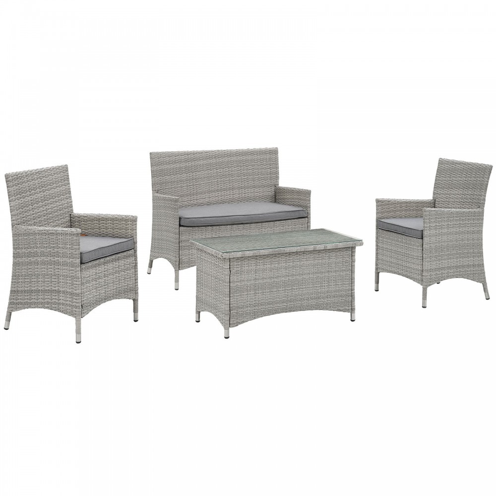 Bridge 4 Piece Outdoor Patio Patio Conversation Set