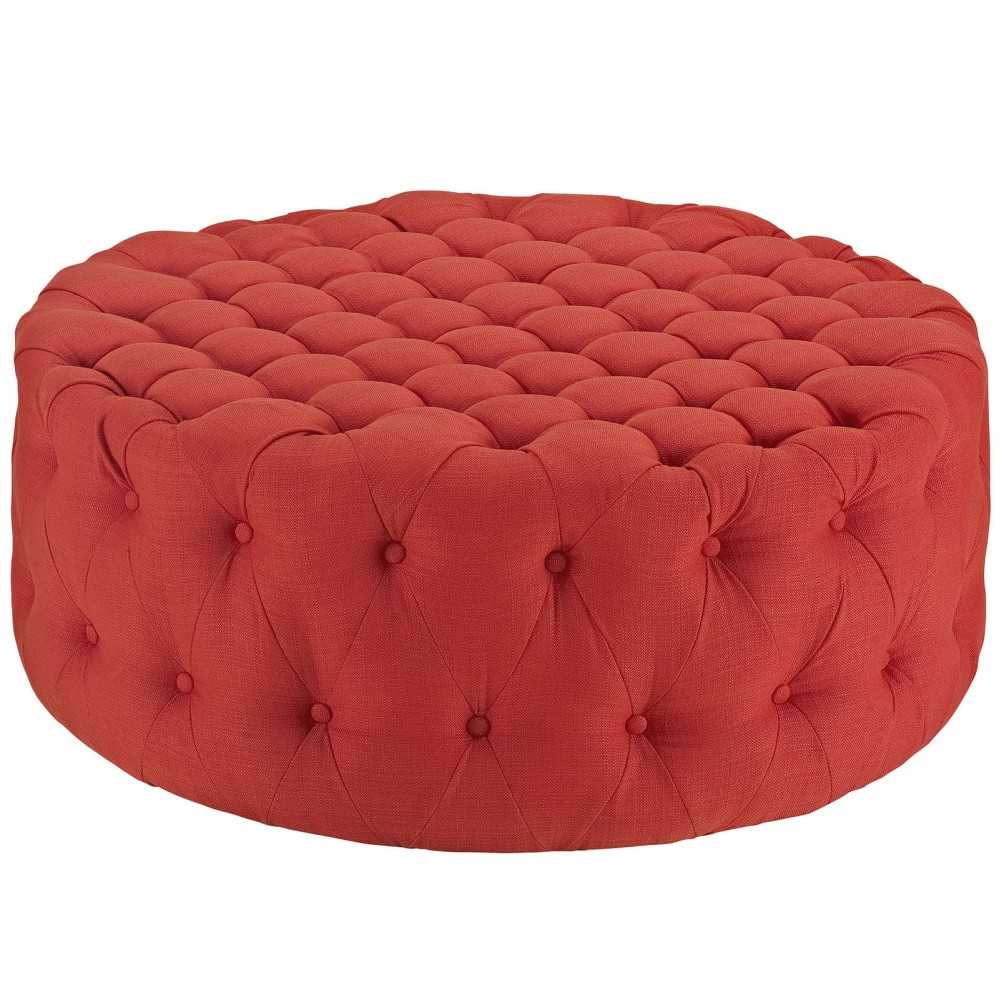 Amour Upholstered Fabric Ottoman