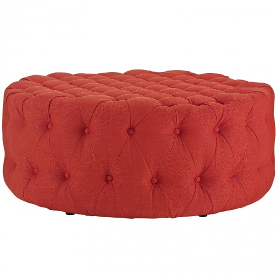 Amour Upholstered Fabric Ottoman