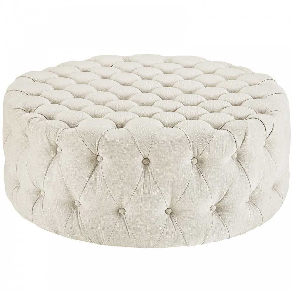 Amour Upholstered Fabric Ottoman