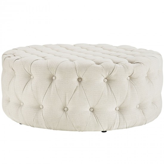 Amour Upholstered Fabric Ottoman