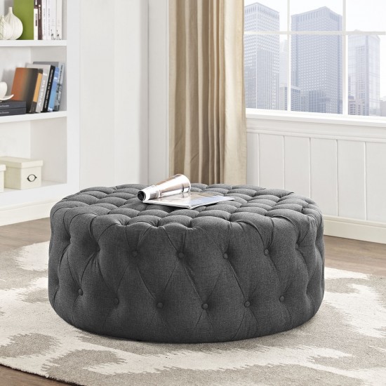 Amour Upholstered Fabric Ottoman