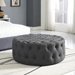 Amour Upholstered Fabric Ottoman