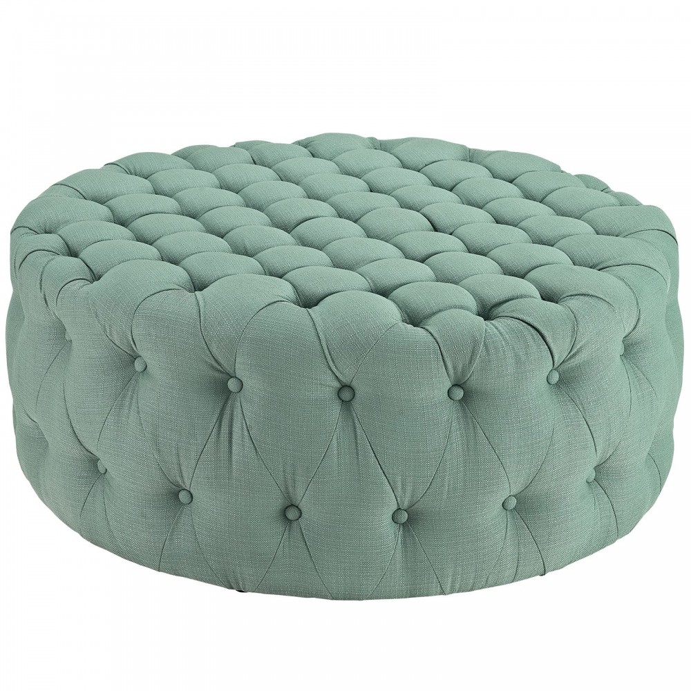 Amour Upholstered Fabric Ottoman