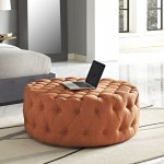 Amour Upholstered Fabric Ottoman