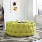 Amour Upholstered Fabric Ottoman