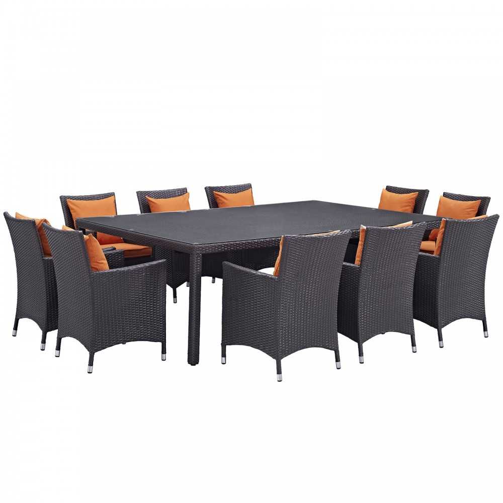 Convene 11 Piece Outdoor Patio Dining Set Convene 11 Piece Outdoor Patio Dining Set