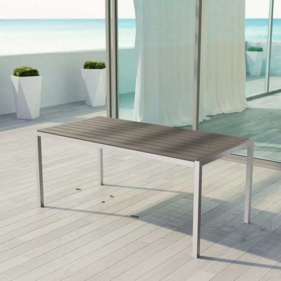 Shore Outdoor Patio Aluminum Dining Table