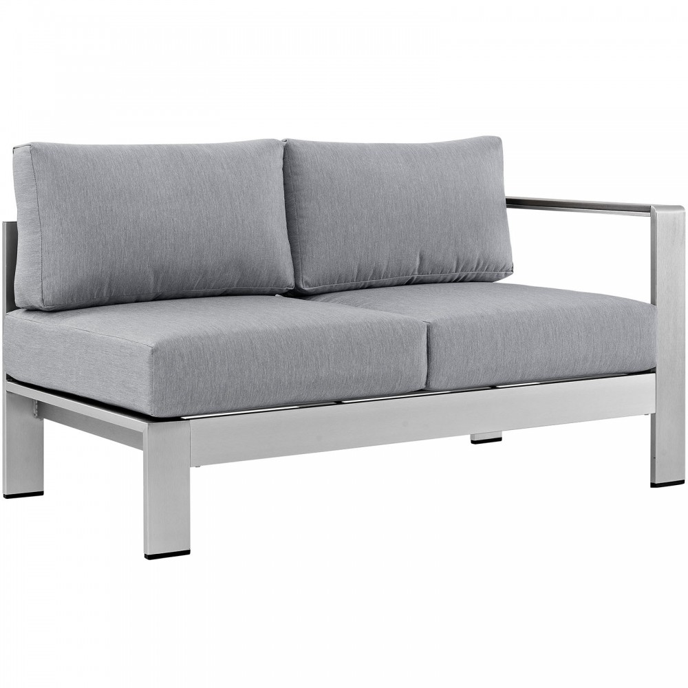 Shore Right-Arm Corner Sectional Outdoor Patio Aluminum Loveseat Shore Right-Arm Corner Sectional Outdoor Patio Aluminum Loveseat