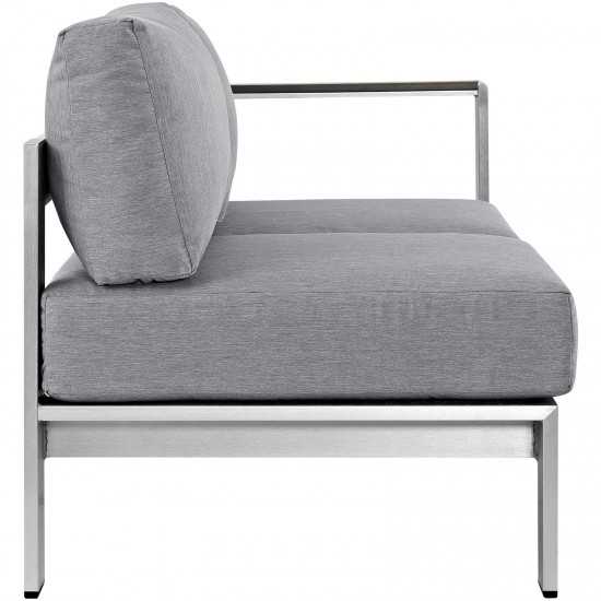 Shore Right-Arm Corner Sectional Outdoor Patio Aluminum Loveseat