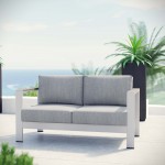 Shore Outdoor Patio Aluminum Loveseat