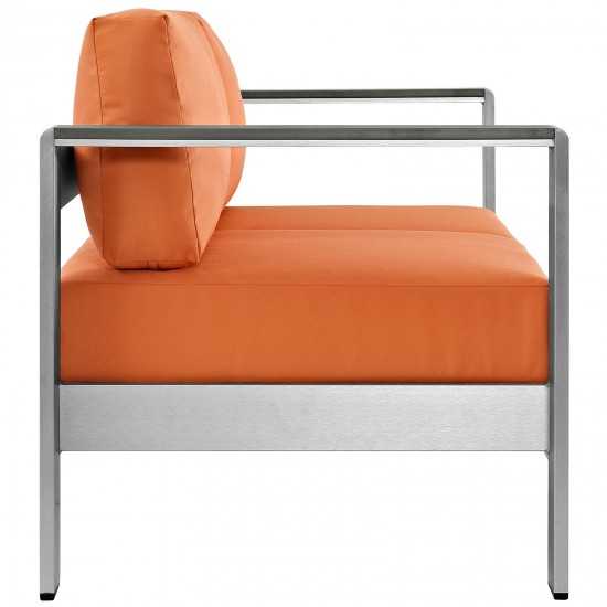 Shore Outdoor Patio Aluminum Loveseat