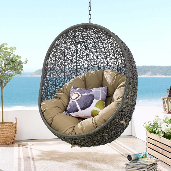 Hide Outdoor Patio Swing Chair With Stand