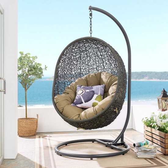 Hide Outdoor Patio Swing Chair With Stand