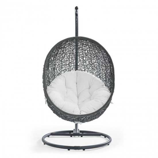 Hide Outdoor Patio Swing Chair With Stand