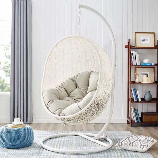 Hide Outdoor Patio Swing Chair With Stand