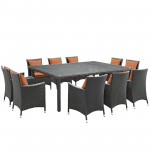 Sojourn 11 Piece Outdoor Patio Sunbrella® Dining Set