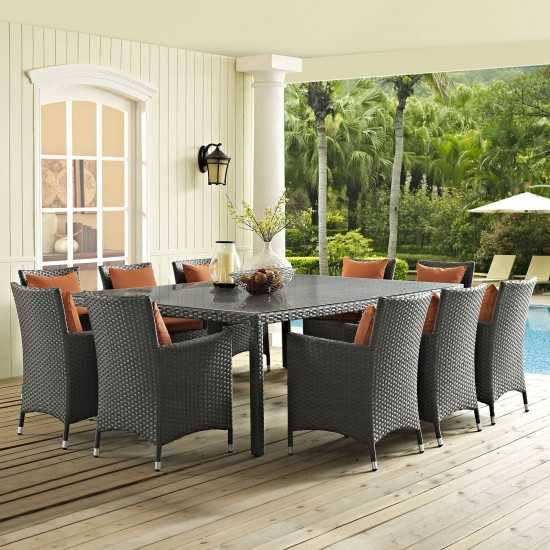 Sojourn 11 Piece Outdoor Patio Sunbrella® Dining Set