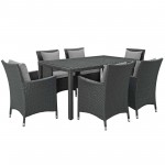 Sojourn 7 Piece Outdoor Patio Sunbrella® Dining Set