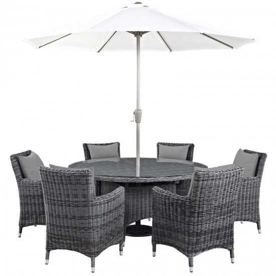 Summon 8 Piece Outdoor Patio Sunbrella® Dining Set
