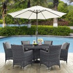 Summon 8 Piece Outdoor Patio Sunbrella® Dining Set