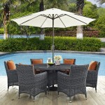 Summon 8 Piece Outdoor Patio Sunbrella® Dining Set