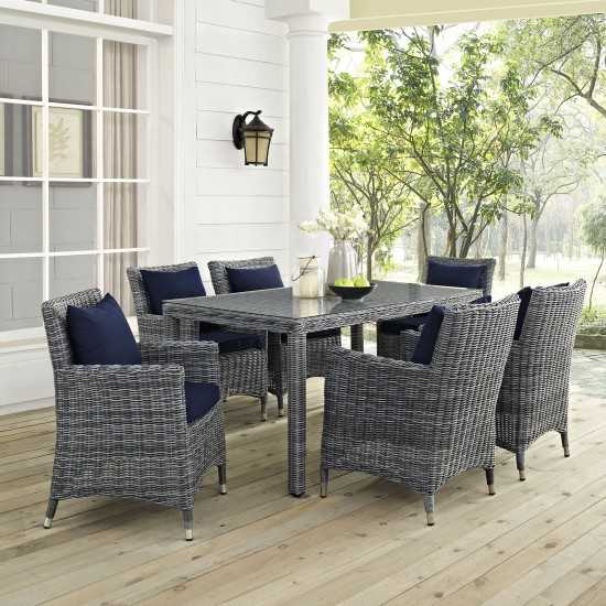 Summon 7 Piece Outdoor Patio Sunbrella® Dining Set