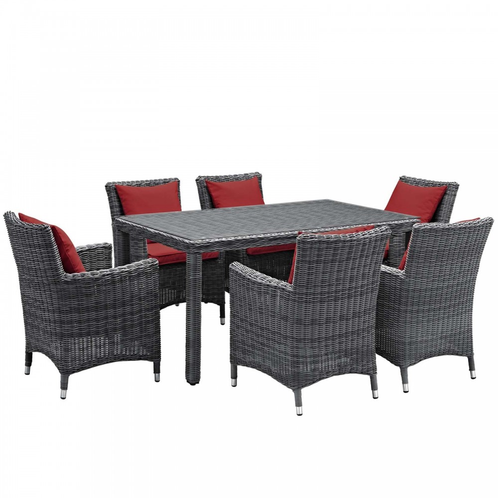 Summon 7 Piece Outdoor Patio Sunbrella® Dining Set