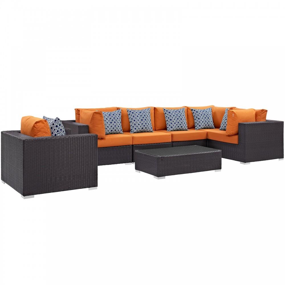 Convene 7 Piece Outdoor Patio Sectional Set