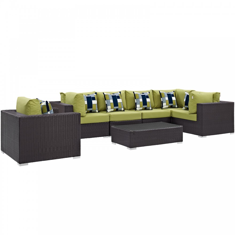 Convene 7 Piece Outdoor Patio Sectional Set