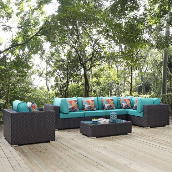 Convene 7 Piece Outdoor Patio Sectional Set