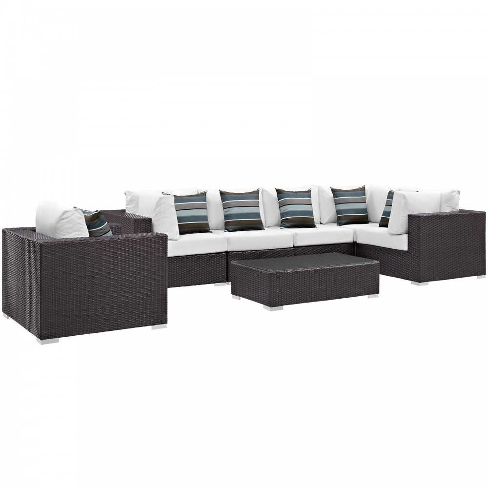 Convene 7 Piece Outdoor Patio Sectional Set