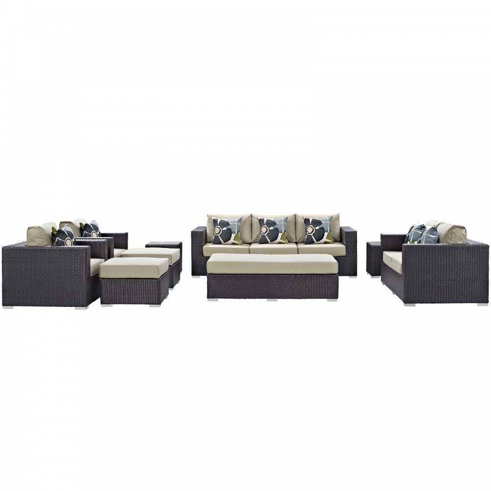 Convene 9 Piece Outdoor Patio Sofa Set Convene 9 Piece Outdoor Patio Sofa Set