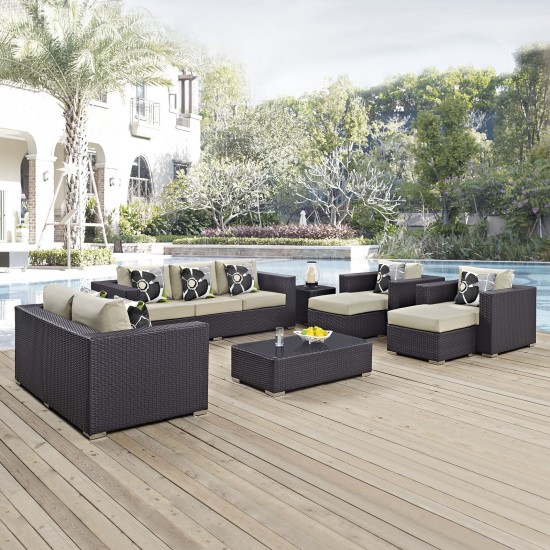 Convene 9 Piece Outdoor Patio Sofa Set