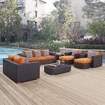 Convene 9 Piece Outdoor Patio Sofa Set