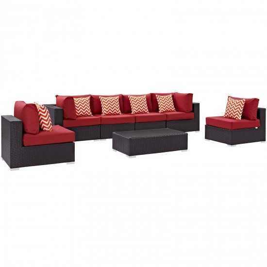 Convene 7 Piece Outdoor Patio Sectional Set