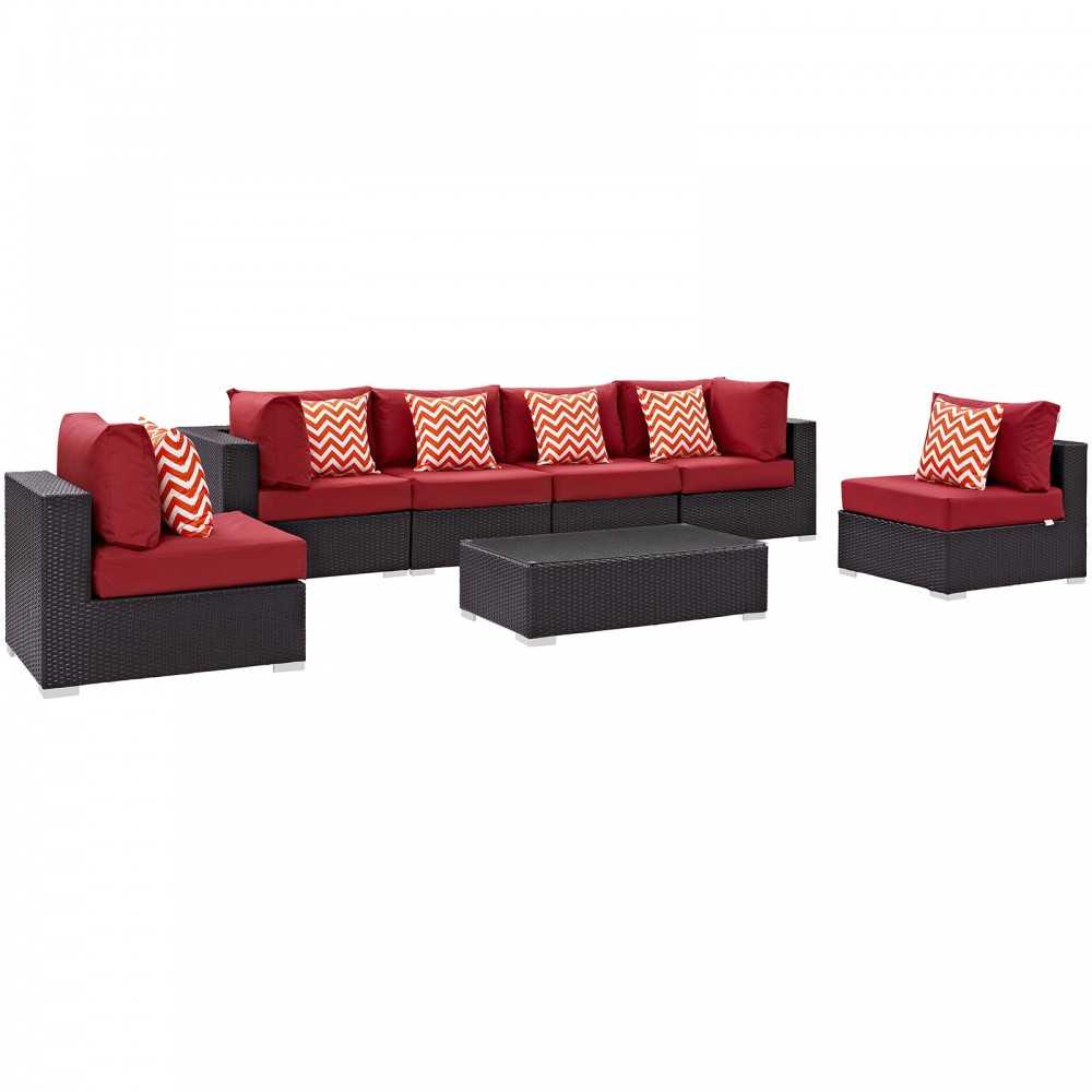 Convene 7 Piece Outdoor Patio Sectional Set