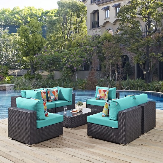 Convene 7 Piece Outdoor Patio Sectional Set
