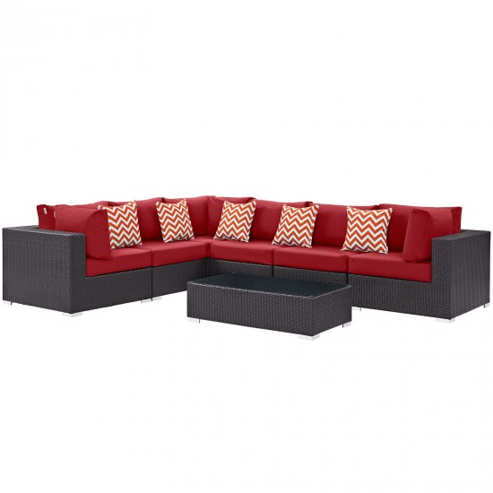 Convene 7 Piece Outdoor Patio Sectional Set