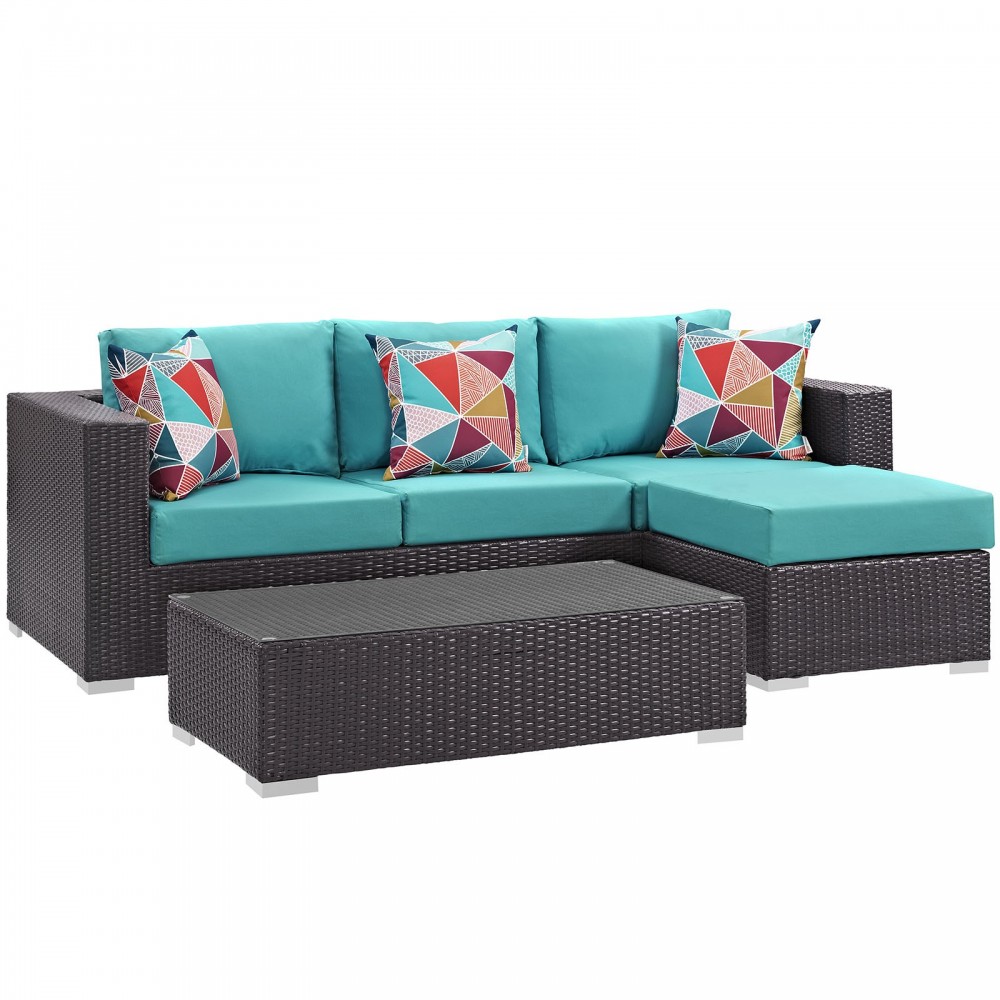 Convene 3 Piece Outdoor Patio Sofa Set