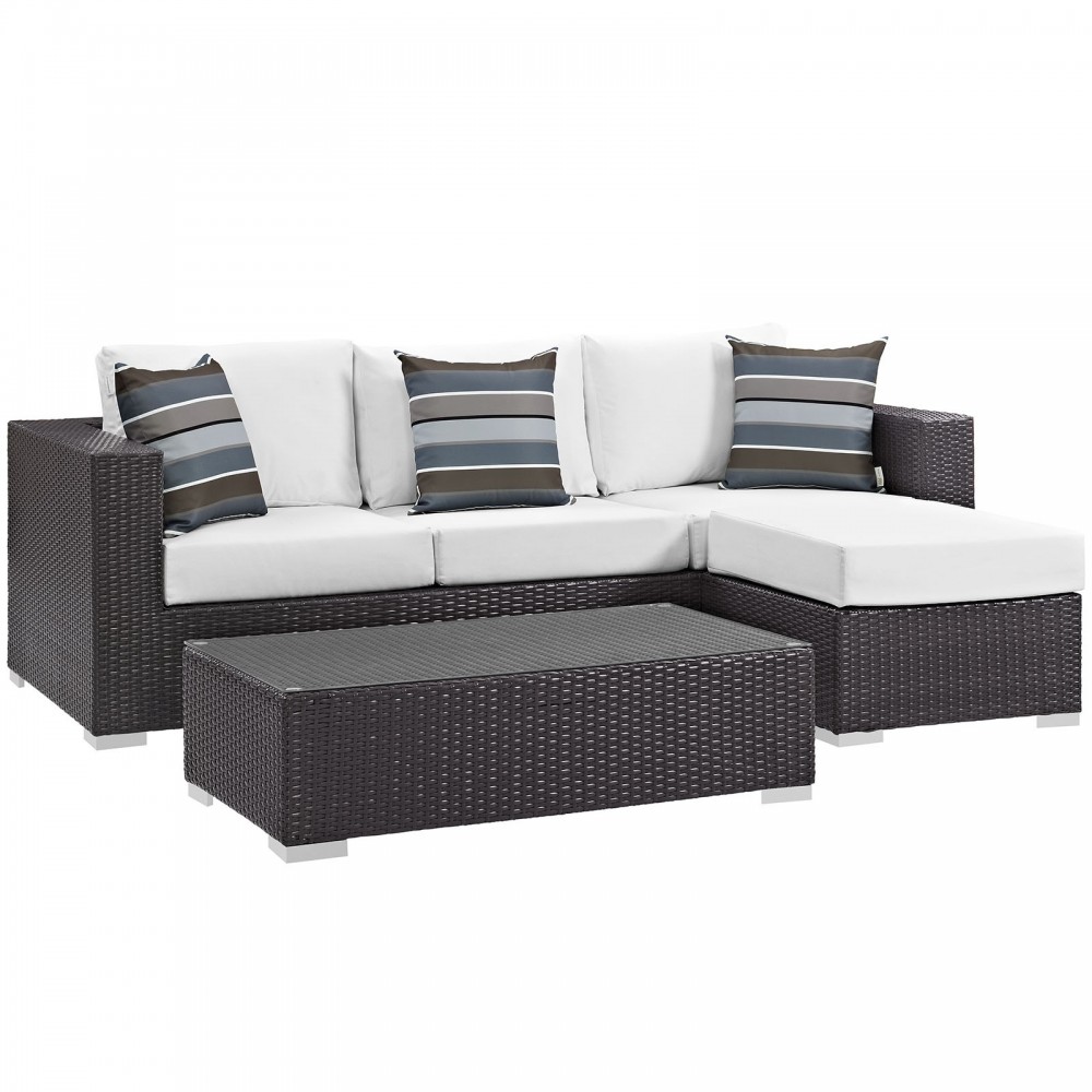 Convene 3 Piece Outdoor Patio Sofa Set Convene 3 Piece Outdoor Patio Sofa Set