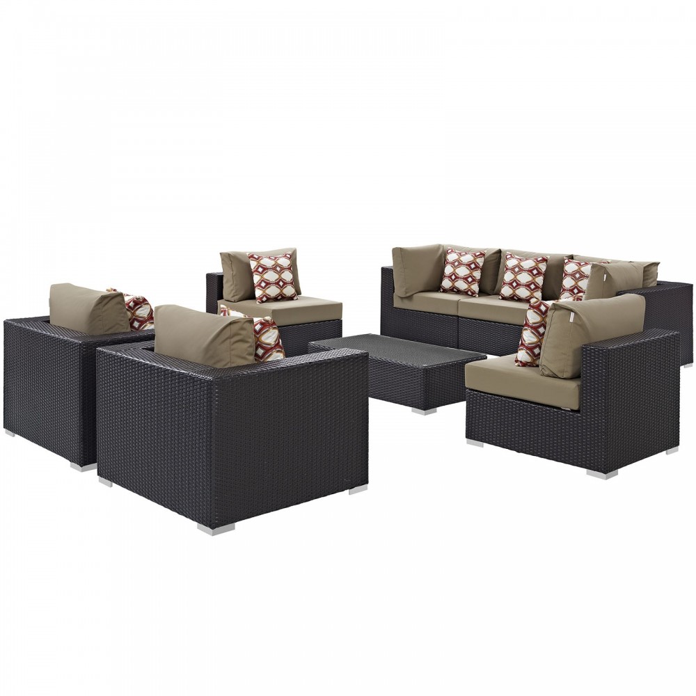 Convene 8 Piece Outdoor Patio Sectional Set