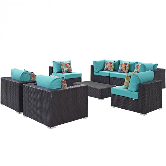 Convene 8 Piece Outdoor Patio Sectional Set