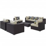 Convene 8 Piece Outdoor Patio Sectional Set